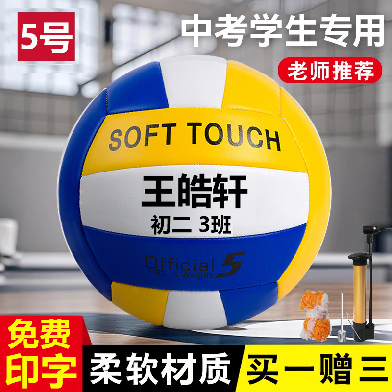 5号標準高校受験用ソフトバレーボール 小中学生専用 中学生・子供用ビーチ競技トレーニング用硬式バレーボール PVC製|undefined