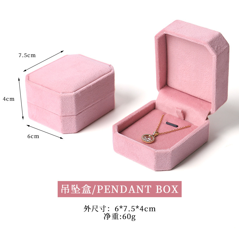 Nuevo joyero octogonal de terciopelo, caja para pendientes y anillos para el 25 aniversario, caja para guardar collares, pulseras y brazaletes con un toque de alta gama. image 19