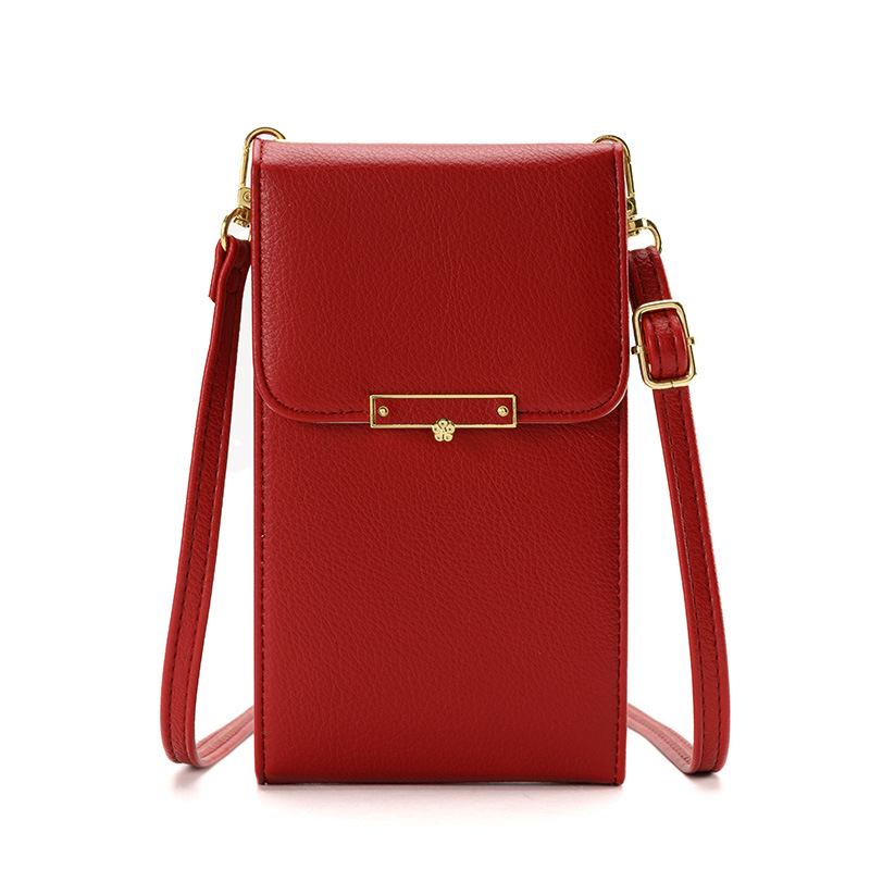 2024 nuevo japonés y coreano crossbody bolsa de teléfono de moda bolsa de hardware multi-funcional ajustable bolsa de hombro clip de la cartera de las mujeres