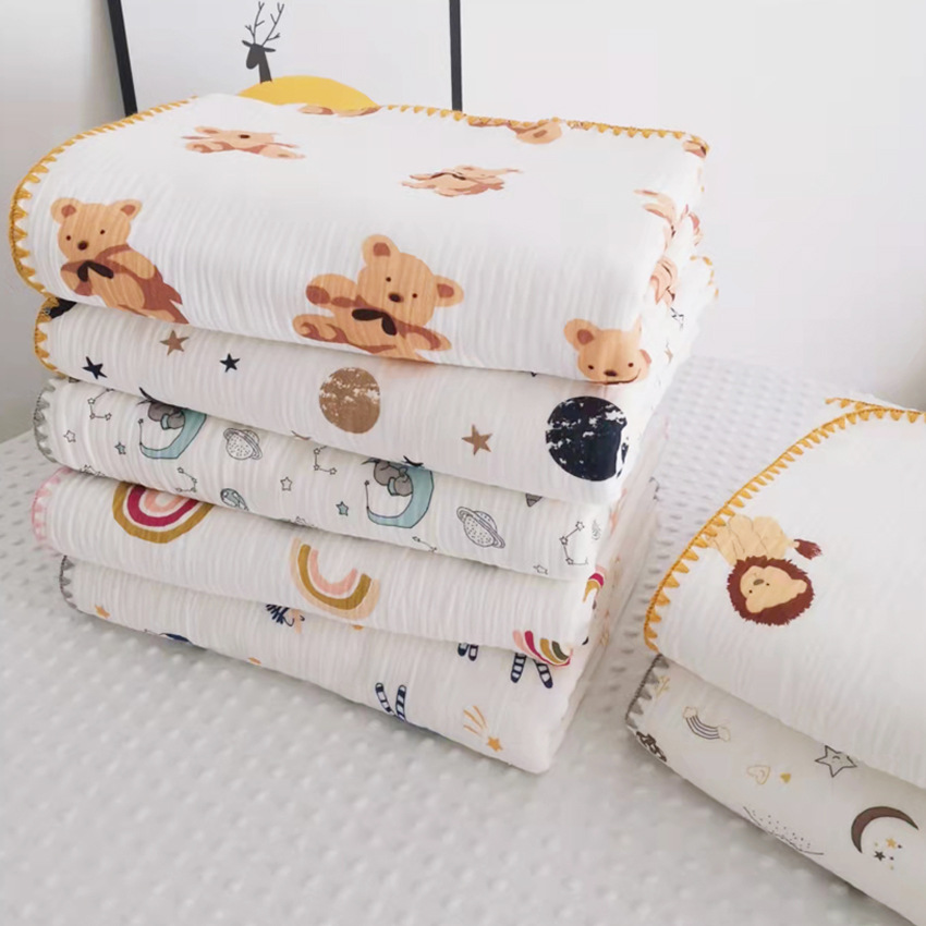 Children's cotton gauze bath towel for kindergarten