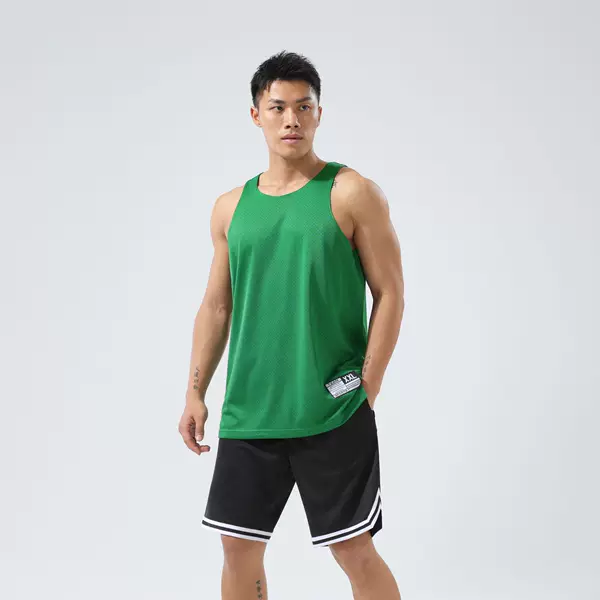 Summer mesh sports double-sided vest men's outdoor running marathon sleeveless training yoga sweat-absorbent quick-drying clothes