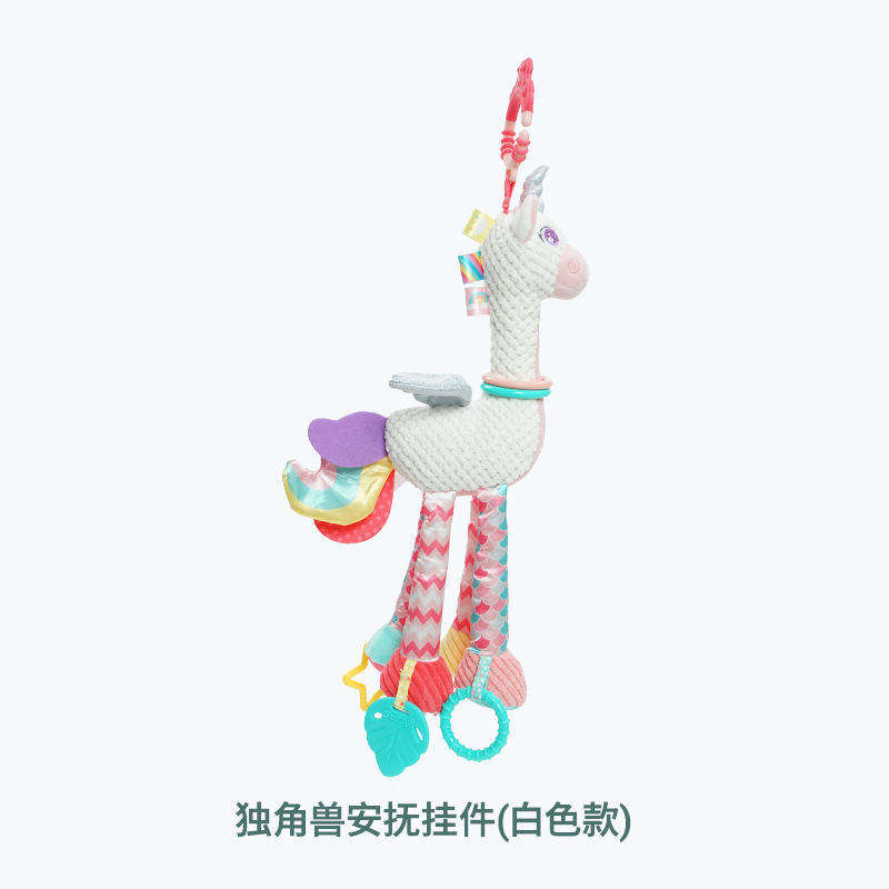 Juguete de peluche colgante Sozzy Unicornio para bebés de 0 a 1 año, juguete colgante para cochecito y cuna.