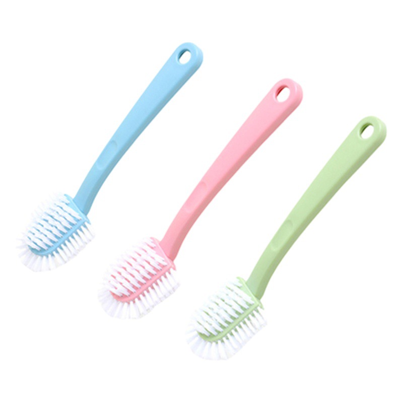 Cepillo de zapatos de cinco lados creativo Descontaminación de anillo de doble cara sin ángulo muerto cepillo de zapatos cepillo de limpieza de baño de cerdas de plástico para el hogar