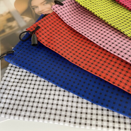 Glasses bag candy color full color plaid waterproof glasses bag microfiber sunglasses bag manufacturer
