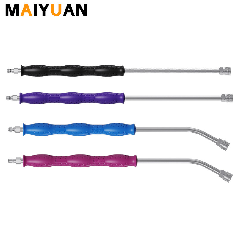 New High-Pressure Washer Extension Rod Stainless Steel Cleaning Rod with Handle 30 Degree 1/4 Quick-Connect Extension Rod