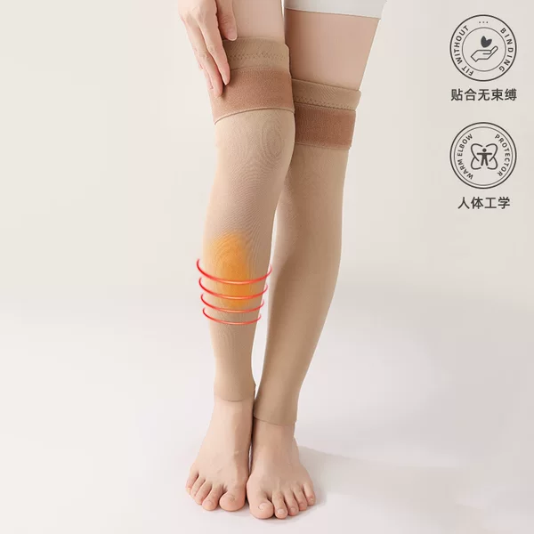wormwood kneepad cover warm leg protector long socks old cold leg autumn and winter men and women thick fleece-lined joint cold anti-skid sleep