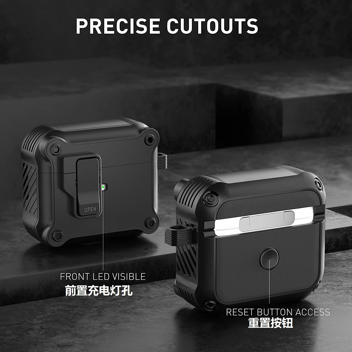 AirPods Pro 2 Bluetooth Earbud Case with Shockproof Protection, Flip Cover Earphone Case for Apple AirPods