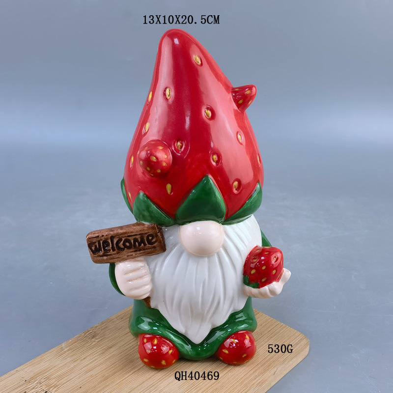 Cerámica Strawberry Husband Ornamento