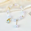 S038-Light Blue + Pink Firefly Bracelet #SZ282