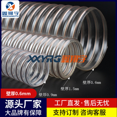 Xin Xiang wear-resisting remove dust Sanitary Static electricity Vacuuming remove dust  pu transparent steel wire Telescoping improve air circulation hose