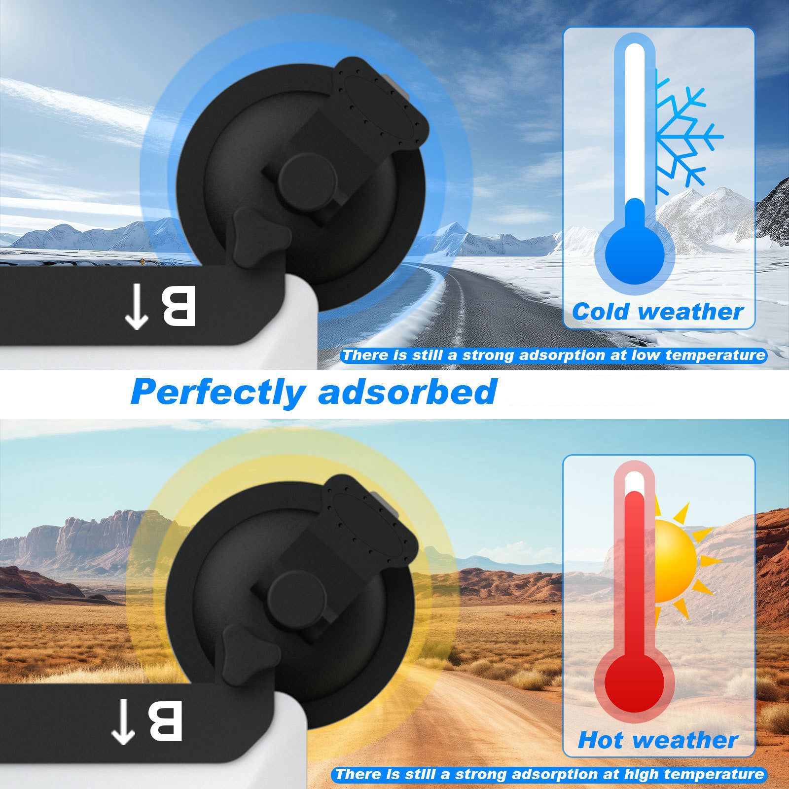 Cross-border applicable to Mini devices, car suction cup mount, magnetic mount for car interior sunroof and rear windshield