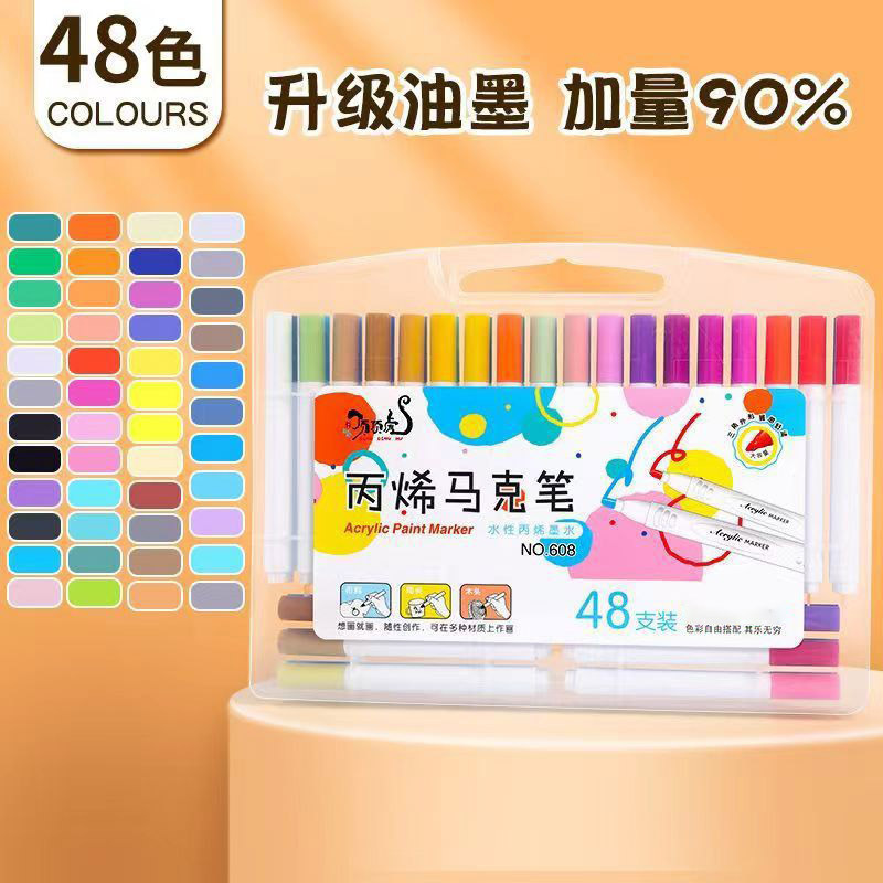 Top Tiger acrílico marcador 12/24/36/48 color cristal pluma pintura creativa DIY graffiti a base de agua