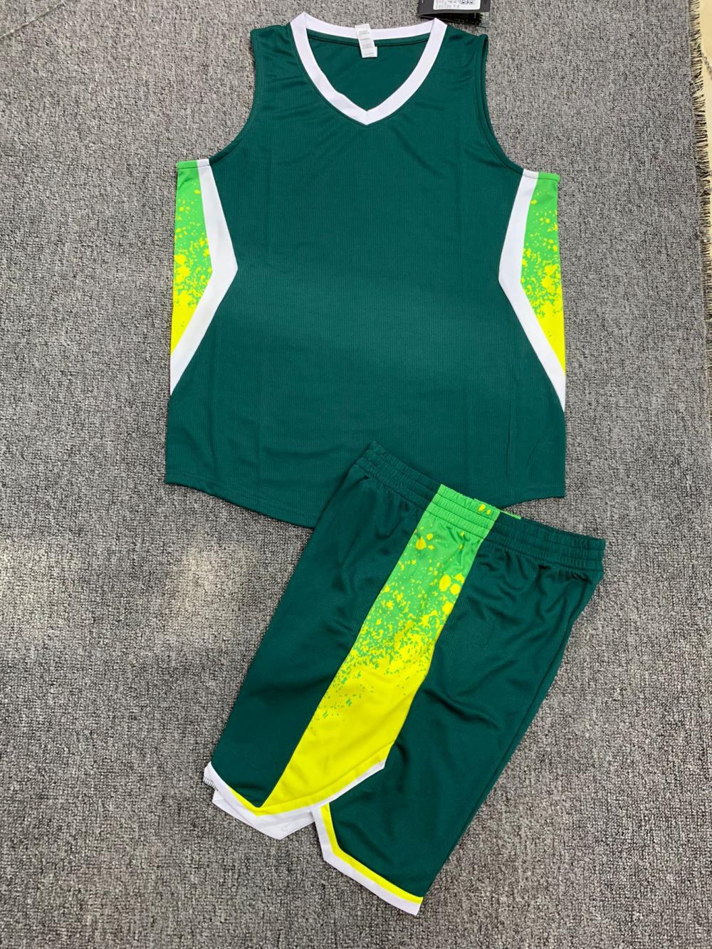 Juego de ropa de baloncesto masculino de verano compra de grupo de equipos de impresión de camiseta azul corporativa secado rápido LQ352