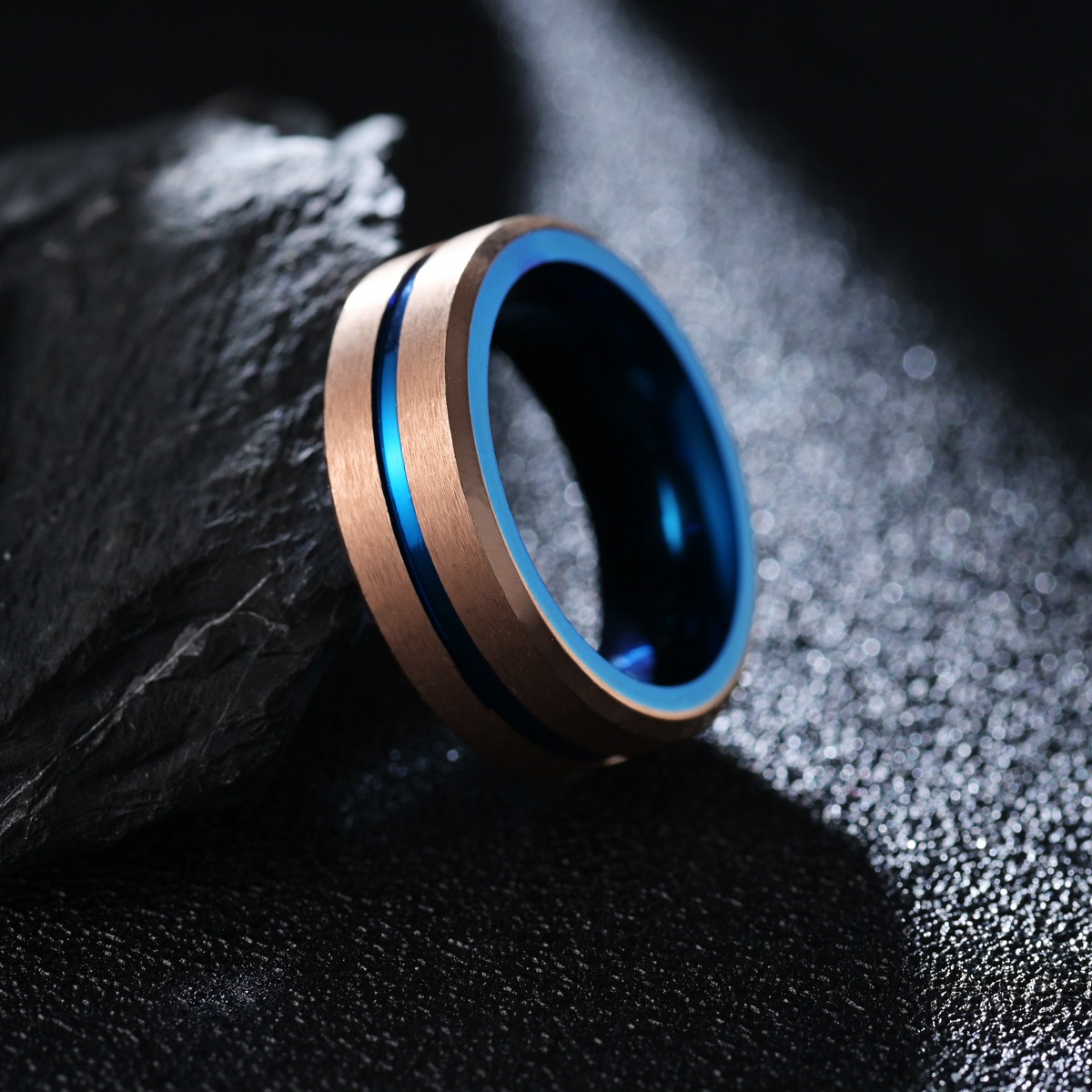Circle Pattern Men'S Gender Fashion Circle 304 Stainless Steel No Inlaid Gold Plated Men'S