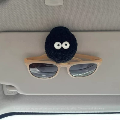 Multifunctional Car Glasses Holder Car Glasses Holder Leather Car Sun Visor Storage Box Car Sunglasses Holder Card Holder