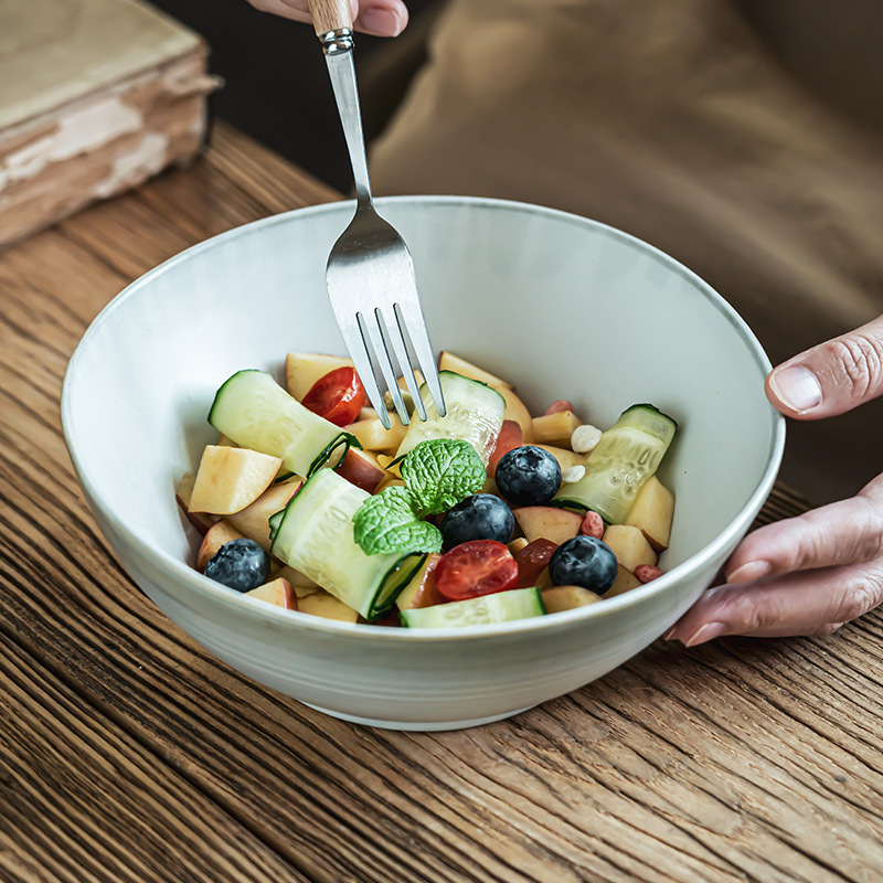 Creativo Douga cuenco de cerámica doméstica cuenco de ensalada cuenco de fideos cuenco retrógrado cuenco de verduras al por mayor cuenco de comedor doméstico cuenco de restaurante