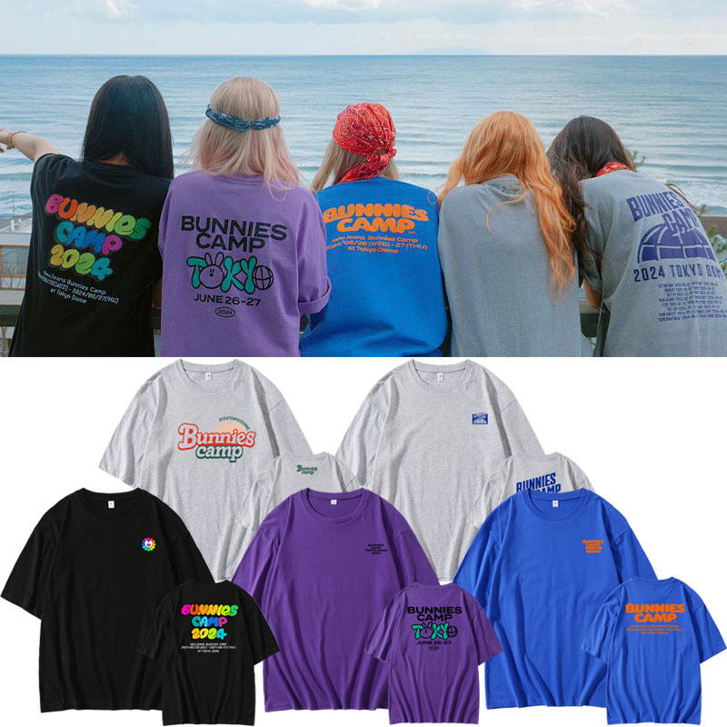 NewJeans Jiang Hailin, Li Huiren, Jin Minchi, Fan Yuxin, Mou Zhihui, with the same crew neck short sleeve T-shirt