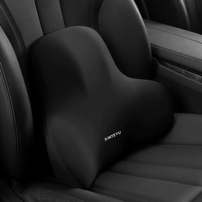 Seat Backrest Car Latex Lumbar | Waist support - black-lumbar-pillow