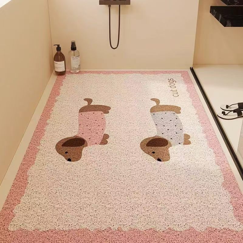 Cross-Border Silk Loop Bathroom Floor Mat, Full-Cover Hollow Carpet for Bathroom and Shower Room, Children's Non-Slip Anti-Fall Bath Mat