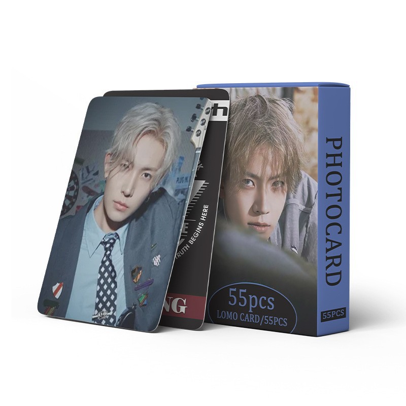 Cadena total, una gran cantidad de stock, 55 hojas de tinta BT SK IVE ATEEZ KPOP, estrellas coreanas alrededor de LOMO