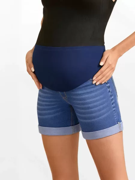 3203 New Cross-Border Maternity Denim Shorts, Summer Thin Style, Belly-Supporting, Non-Tightening, Casual Pregnancy Shorts