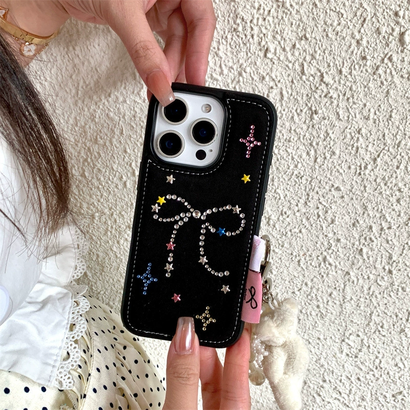 Apple, совместимый с iPhone 15 из денима чехол для телефона с бантом, iphone, 15promax, 14