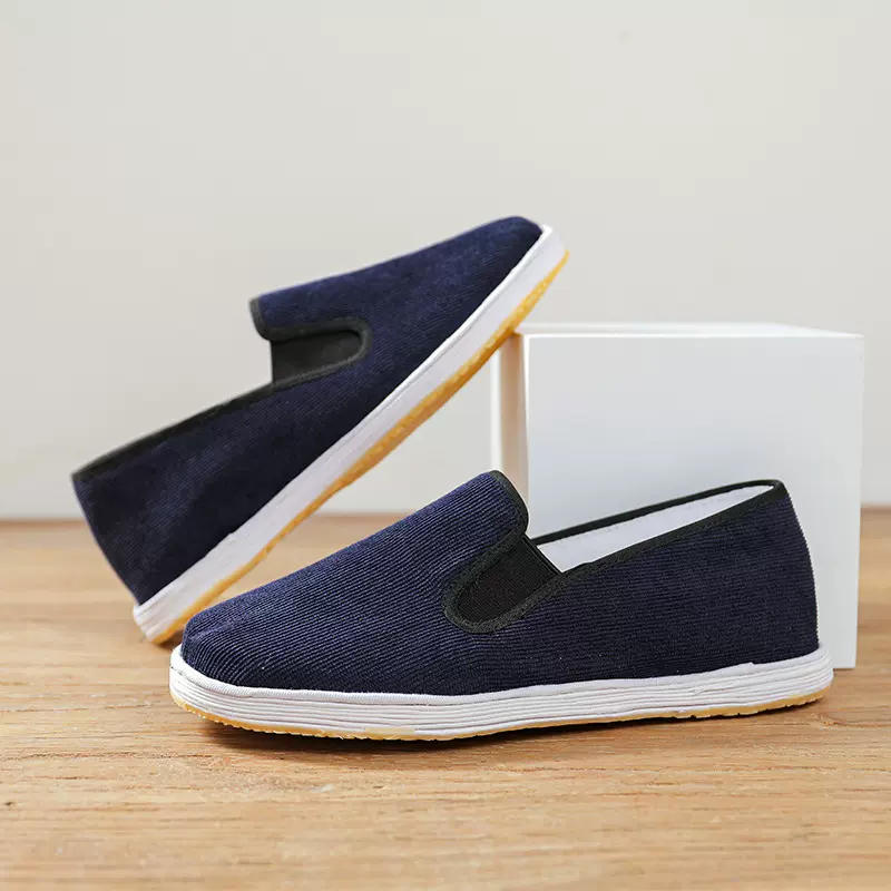 源头工厂千层底男士布鞋条绒布鞋舒适耐磨老北京布鞋休闲鞋