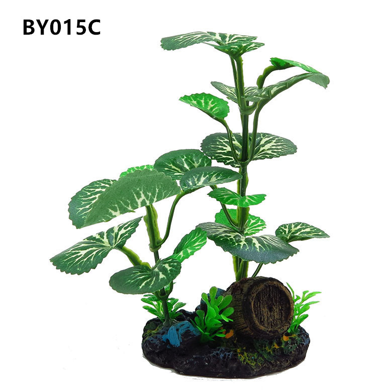 Pecera simulación planta paisajismo decoración decoración suministros de hotel plástico flor falsa hierba falsa tela hoja acuática simulación acuática