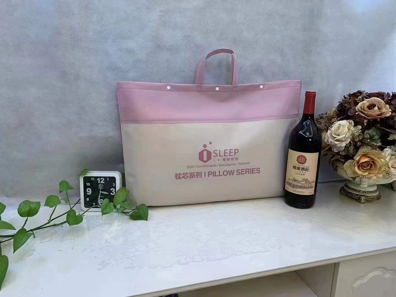新しい両面不織布包装袋の寝具の家庭用紡績包装袋のシングル枕芯手提げ袋は印刷できます。|undefined
