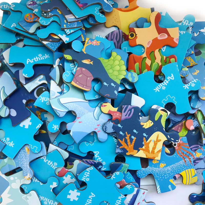 Rompecabezas de niños educación temprana juguetes educativos kindergarten regalo grande rompecabezas de papel de dibujos animados al por mayor