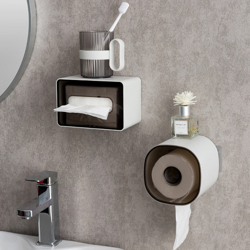 Bathroom household punch-free roll paper box living room high-looking desktop paper box bedroom desktop paper box