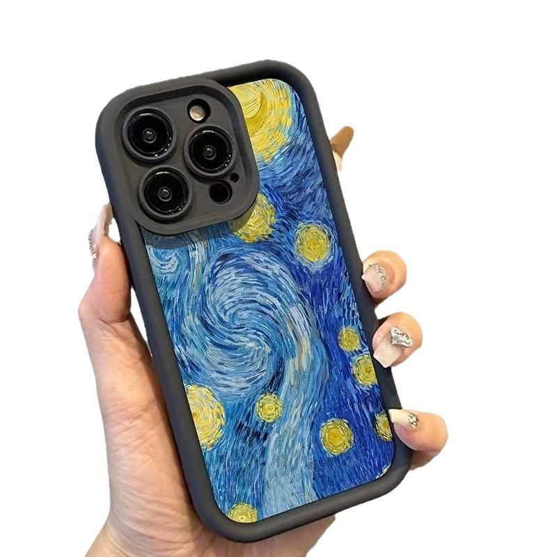 Vórtice azul personalizado para iPhone 16pro funda para teléfono móvil Apple 15 anti-caída 14/13promax nuevo 12