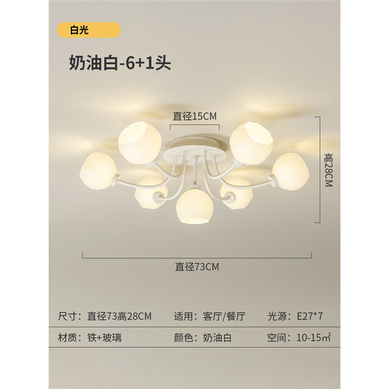 풀 스펙트럼·눈 보호 크림 화이트-7 헤드-3색 조광 20W/헤드