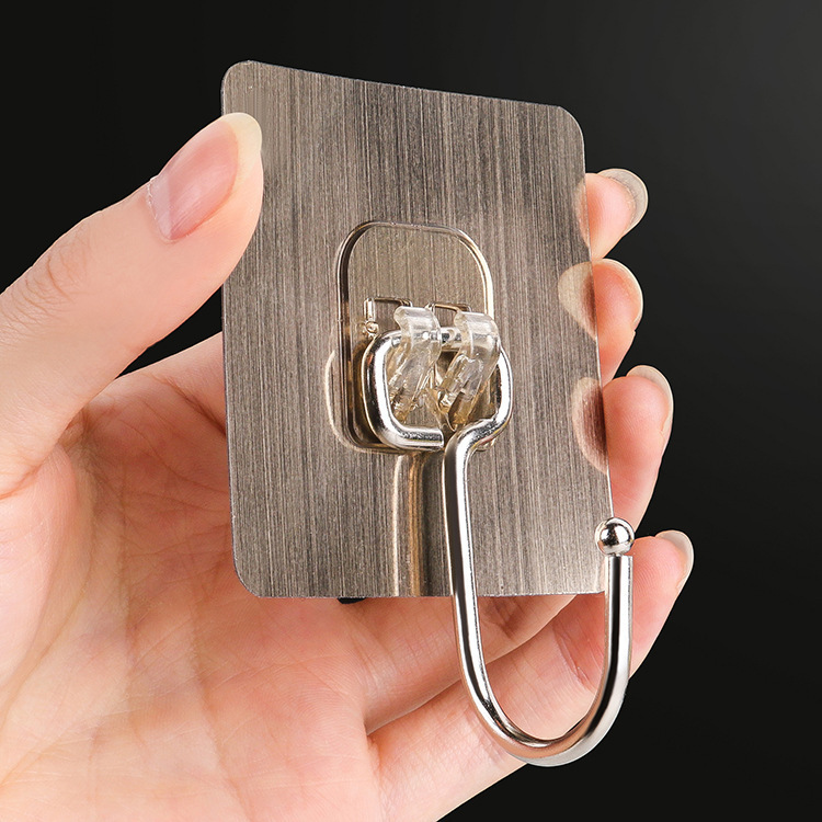 Powerful Large Sticky Hook Hook, Multi-Functional Stainless Steel Kitchen Hook, Traceless Sticky Hook Behind the Door Without Punching Powerful Large Sticky Hook Hook, Multi-Functional Stainless Steel Kitchen Hook, Traceless Sticky Hook Behind the Door Without Punching