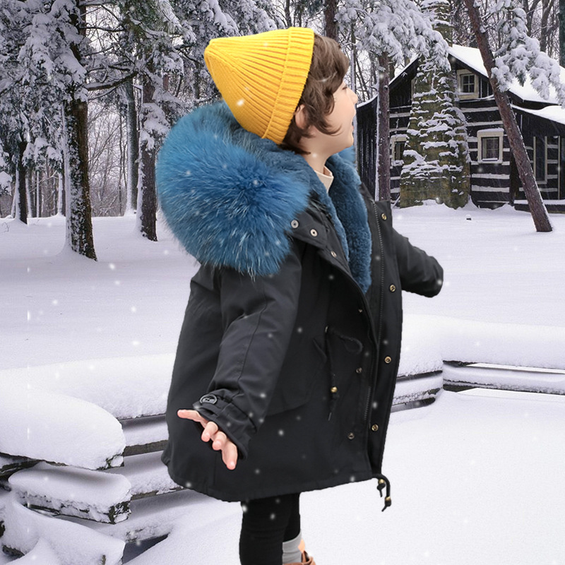아동용 겨울 재킷, 남아 및 여아,  용 모피 재킷 2023 겨울 재킷, 소형, 중형 및 대형 아동용 두꺼운 면 재킷