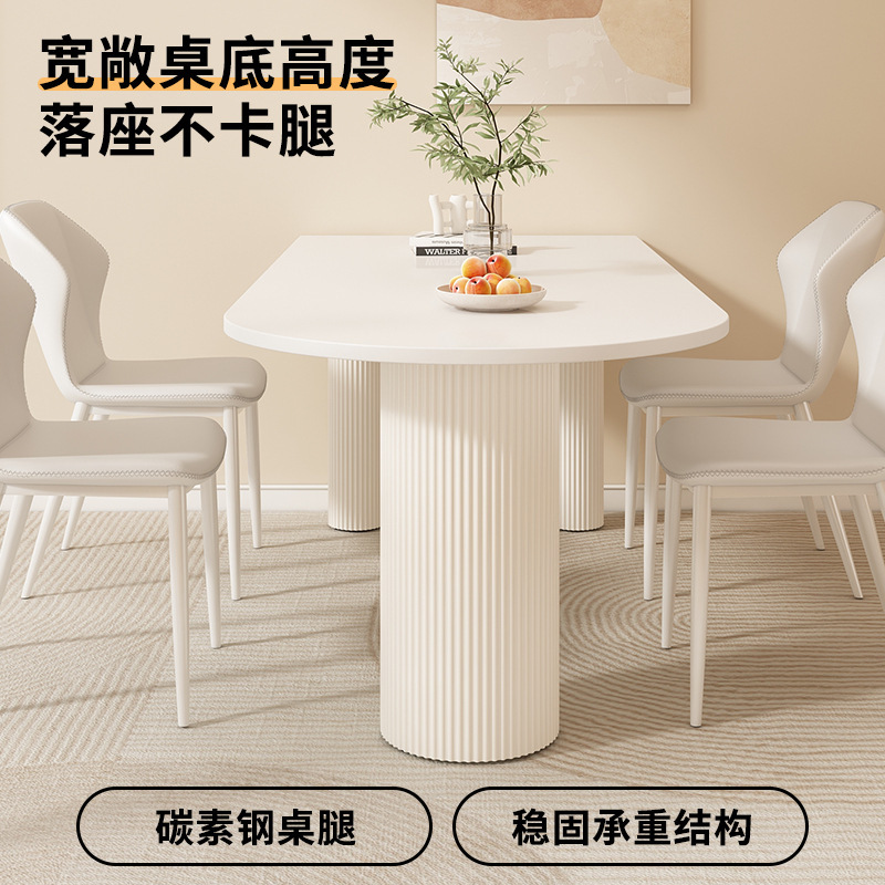 家庭用スレートダイニングテーブル、軽くて豪華でシンプルな長方形のダイニングルームアイランド、大理石のダイニングテーブルと椅子の組み合わせ|undefined