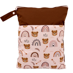 in stock large capacity dry and wet separation waterproof storage bag double zipper cart hanging bag 30 * 40cm Wetbag