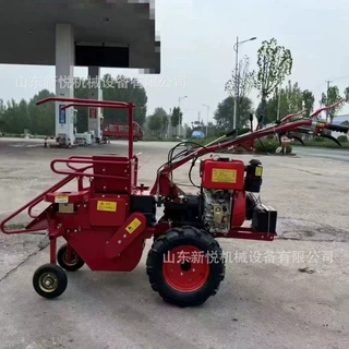柴油玉米收割机价格 玉米扒皮收割机 手扶苞米秸秆粉碎收获机