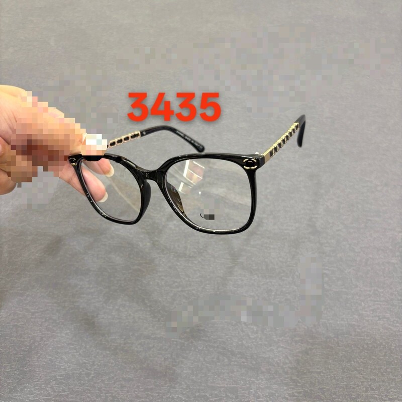 3435 eyeglass frame with sheepskin woven chain, black frame, can be fitted with prescription lenses, slimming effect, butterfly frame 3435 eyeglass frame with sheepskin woven chain, black frame, can be fitted with prescription lenses, slimming effect, butterfly frame