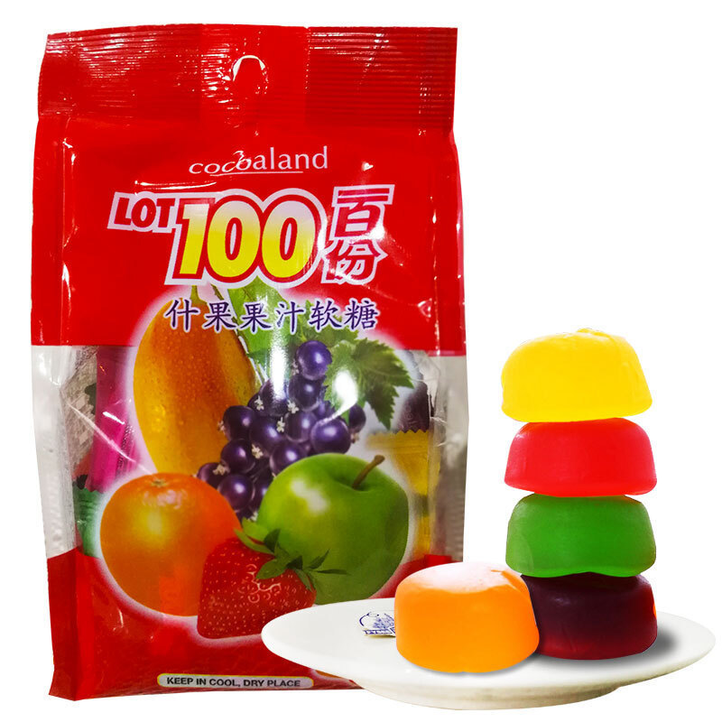 马来进口LOT100一百份100分软糖150gQQ果汁水果芒果味喜糖零食品|undefined