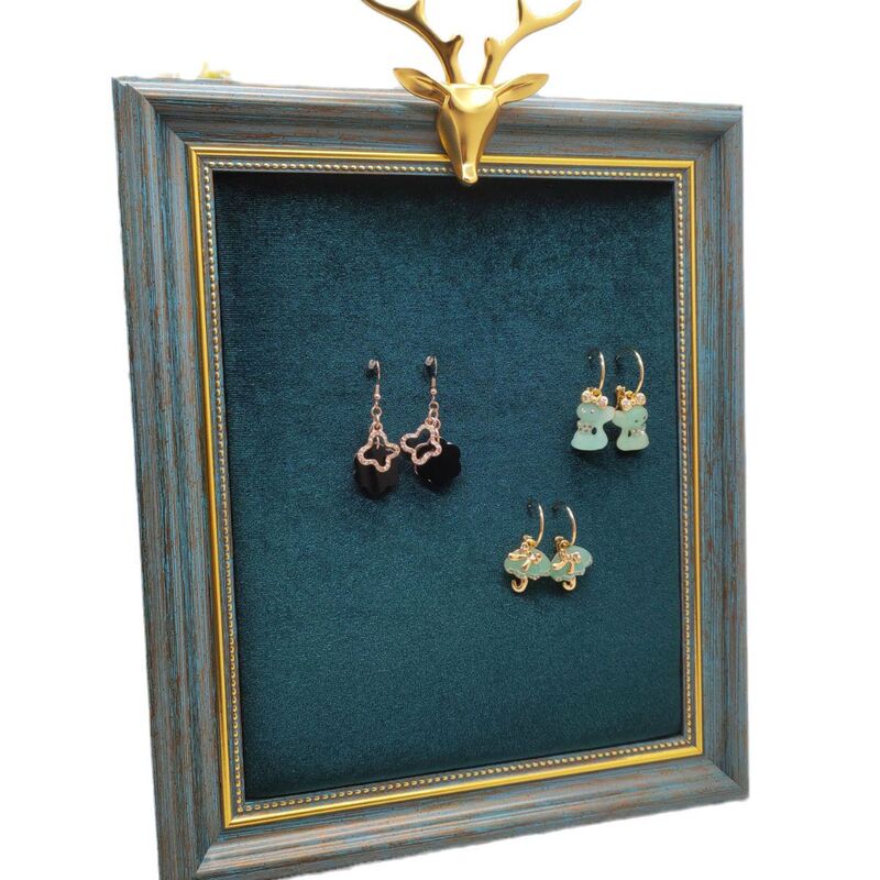 Metal Deer Head Photo Frame Jewelry Rack, Jewelry Display Frame Photo Frame, Earrings Props