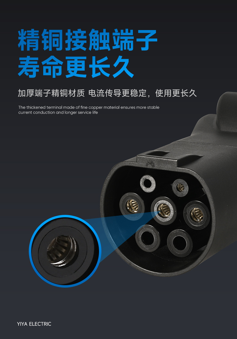 European standard female-to-female adapter for electric vehicle charging, extension cable for new energy electric vehicle charging stations, dual female connector converter