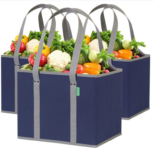 Reusable Shopping Bags, Sturdy and Durable Shopping Bags with a Boxy Design
