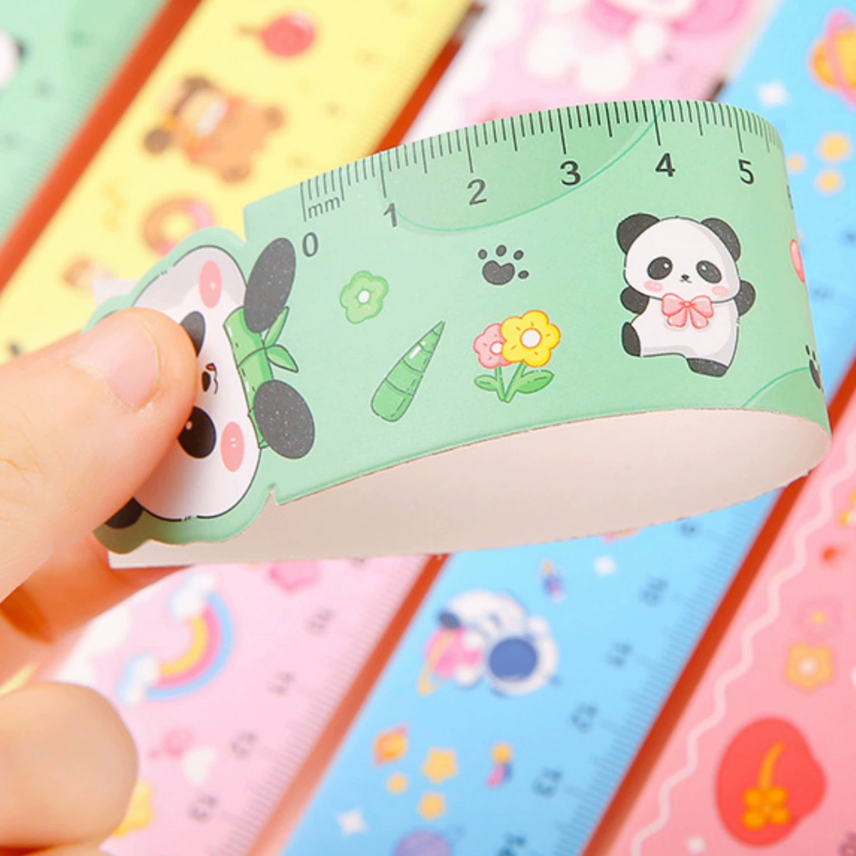 Cartoon ruler with animals, Birthday gift