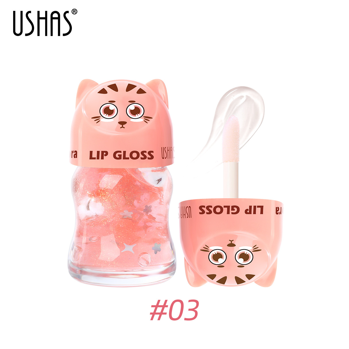 USHAS estilo caliente transfronterizo spot 3 colores brillo de labios líquido aceite de labios duradero sin caja
