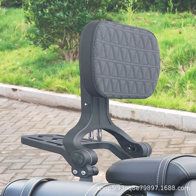 Motorcycle bumper Tail Box Bag Guard Bar - tianpeng-t01-aluminum-alloy-black-folding-backrest-and-tail-rack