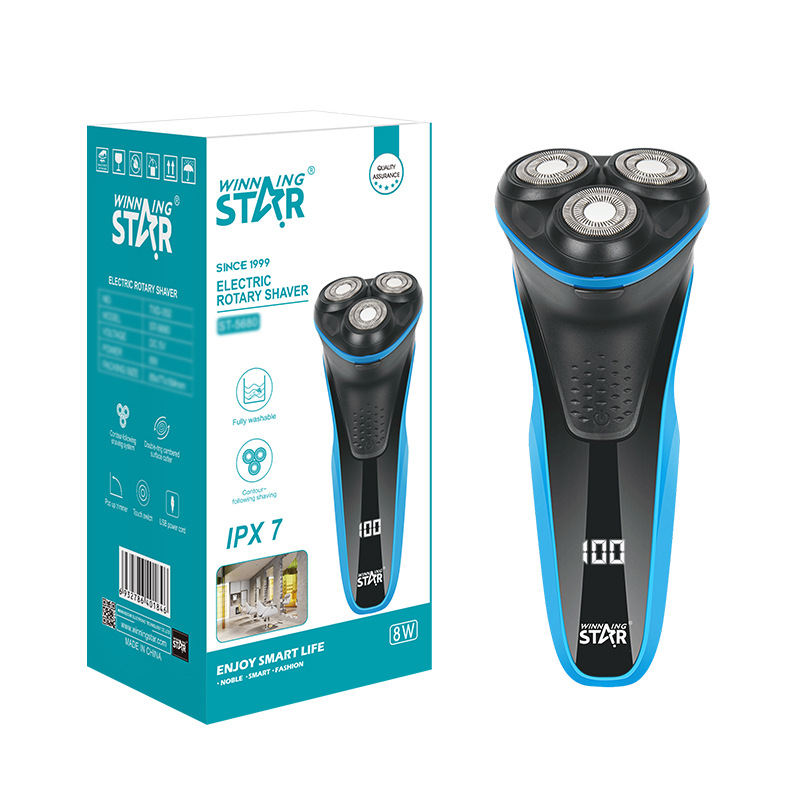 Estrella ganadora Comercio exterior exclusivo USB de carga 8W hogar de alta potencia portátil 3-cabeza máquina de afeitar eléctrica