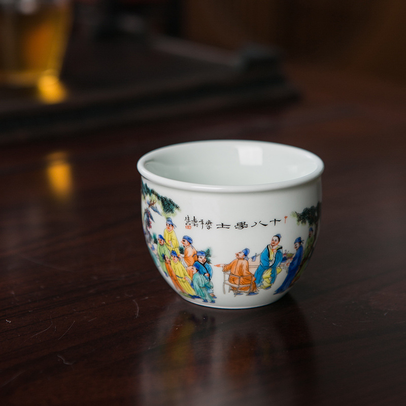瓷泥大缸杯十八学士