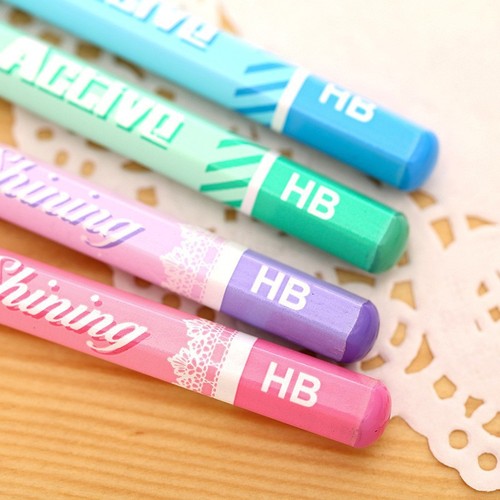 Deli Stationery S928 Color HB/2B Pencil Student Pencil Cartoon Log Pencil 50 Pack Children's Pencil