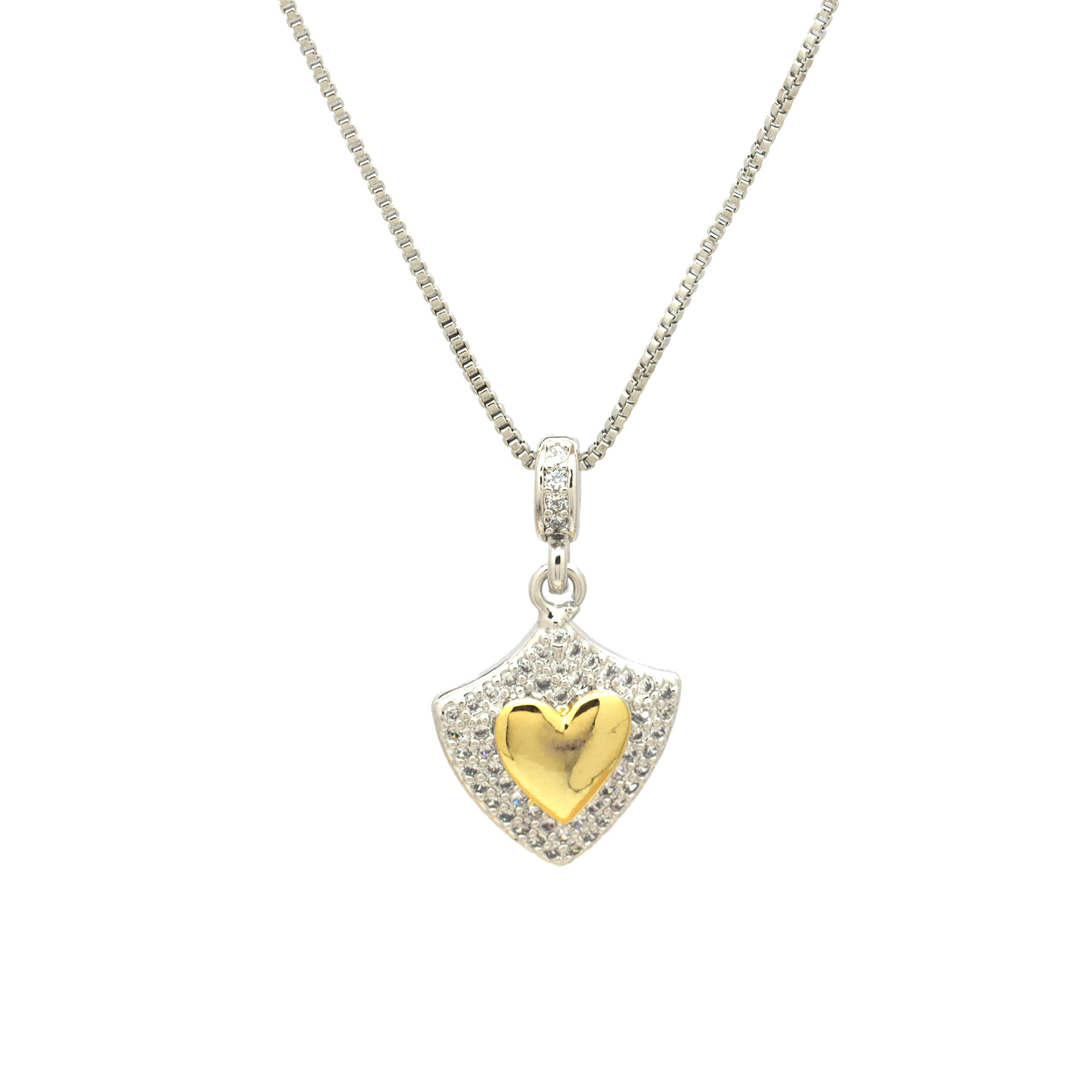 9g Weight Copper Pendant Material Zircon Inlay Material Pendant Necklace Classification Copper Chain Material box chain Chain Type 1 Piece Quantity Daily, Street Occasion Copper Material Star, Moon, Heart Shape Pattern Women's Gender Inlay Design Simple Style, IG Style Style Copper Inlay Star Moon Heart Shape Zircon Pendant Necklace 9